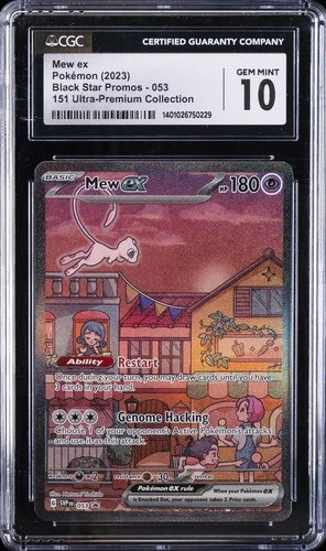 2023 POKEMON BLACK STAR PROMOS 151 ULTRA PREM COLL #053 MEW EX CGC 10 GEM MINT