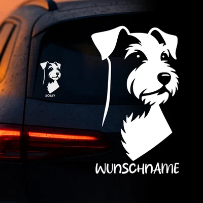 UNIDAMO Auto Aufkleber | Parson Russel Terrier Wunschname | Personalisiert Sticker 513
