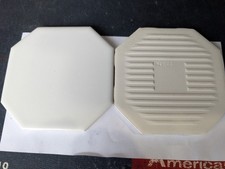 4 pcs American Olean Ceramic Tile 4 1/4" Crystalline II POLAR White Octagon #316