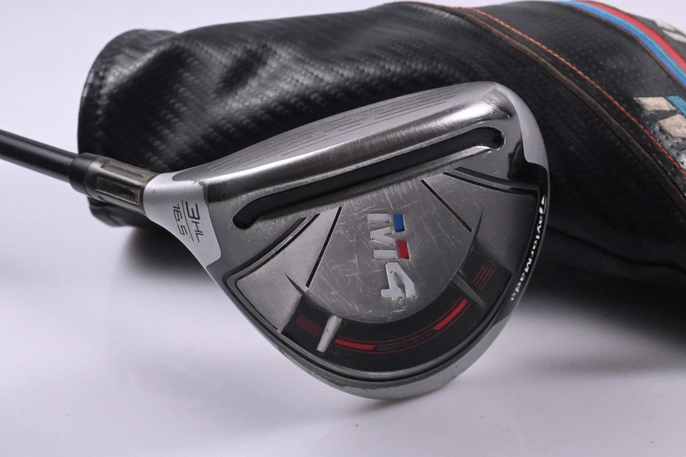 Left Hand Taylormade M4 #3 Wood / 16.5 Degree / Stiff Flex Fujikura Atmos Red 6 - Image 2 of 4