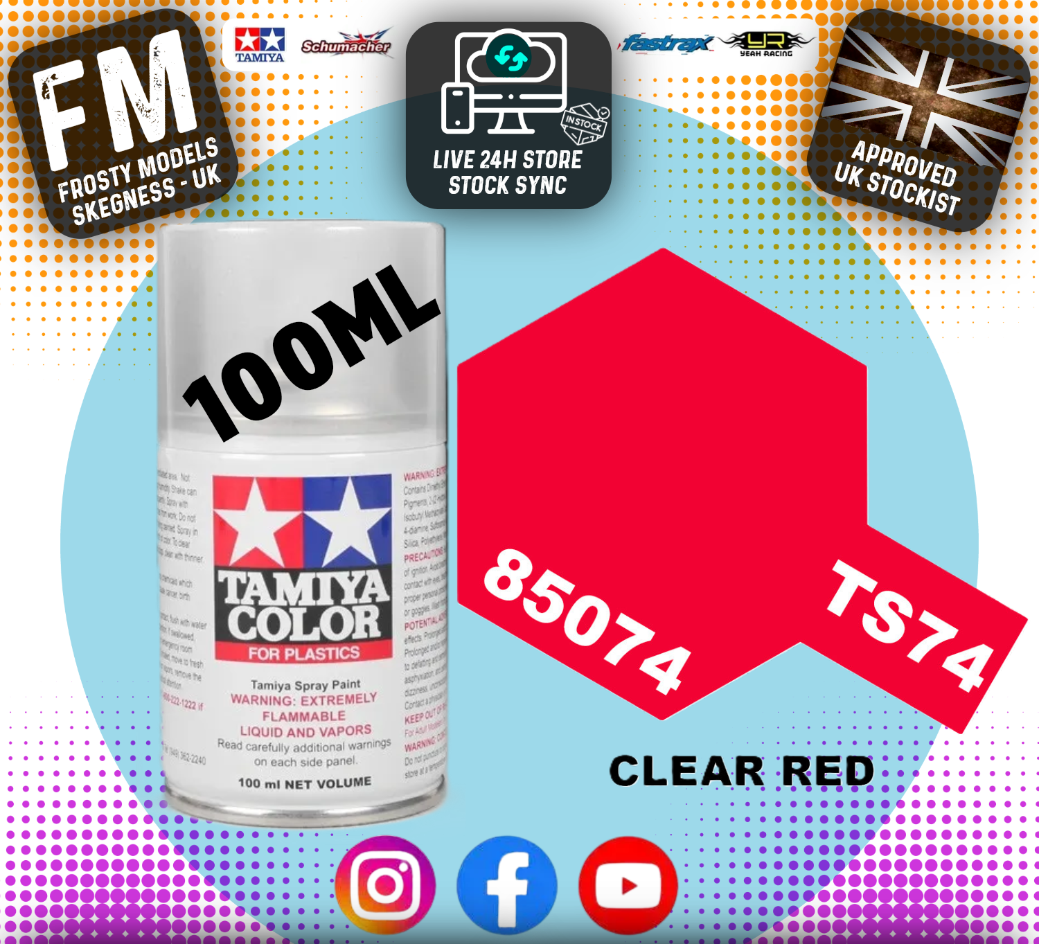 TAMIYA - TS SPRAY PAINT - Ts74 Clear Red