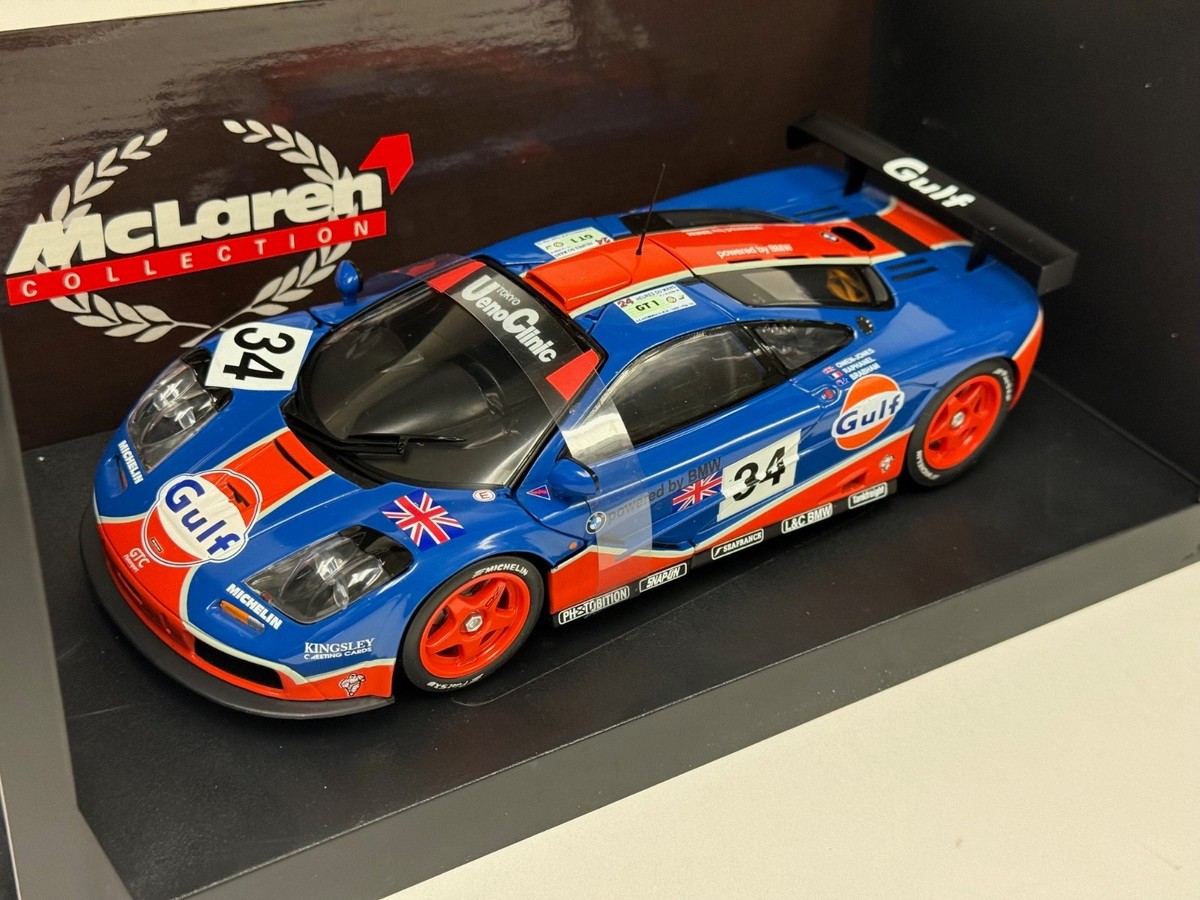 1/18 UT Models Mclaren F1 GTR Gulf Car #34 1996 24 H of LeMans