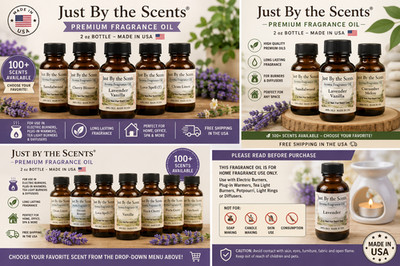 Just By The Scents 2 oz Fragrance Oil for Diffusers & Burners   Made in USA