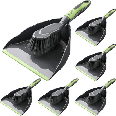 Zopeal 6 Set Dust Pan and Brush Set, Small Dustpan with Broom, Handheld Angle...