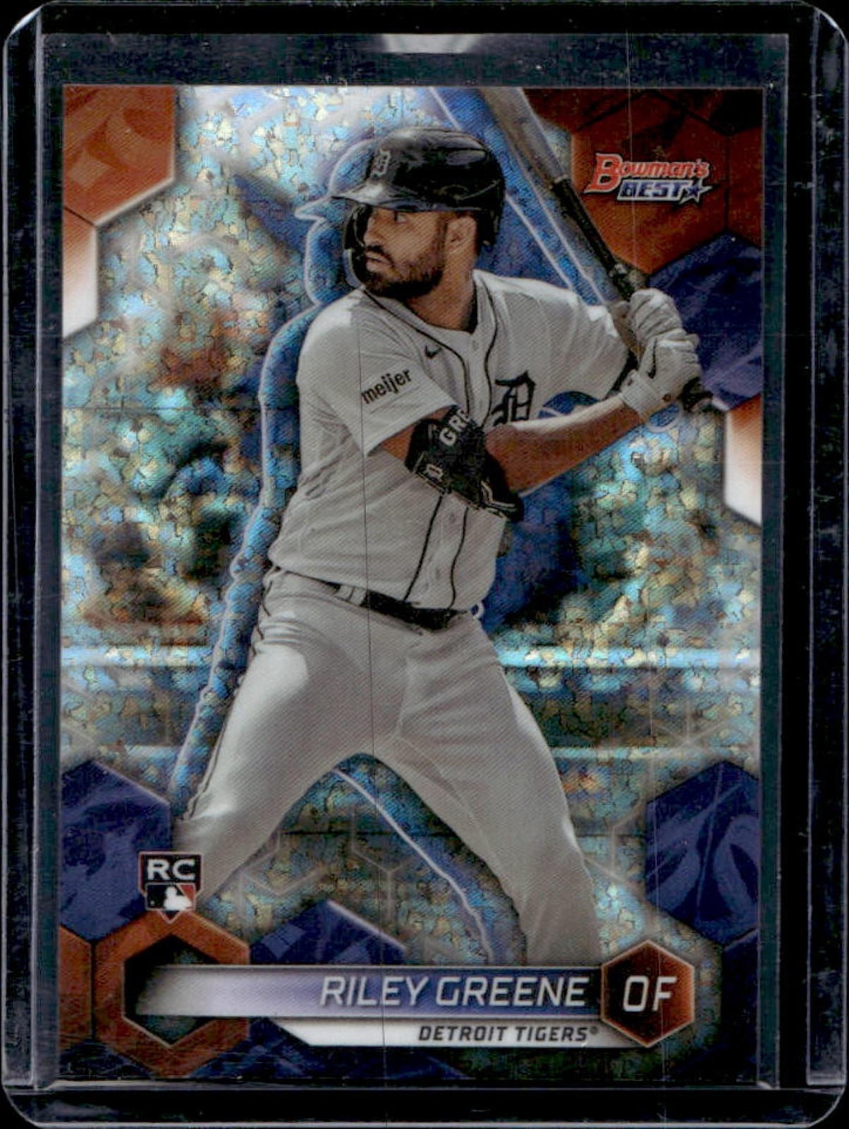 2023 Bowman's Best Riley Greene RC Mini-Diamond Refractor Rookie #/299 Tigers