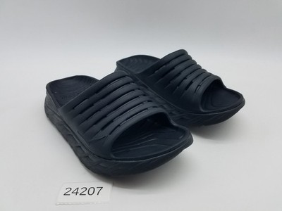 Hoka One One Ora Recovery Women's Size 6 Slip On Slide Sandals Black