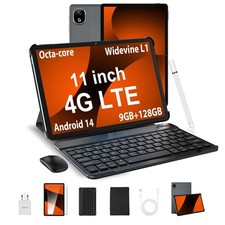 11 Inch Tablet with Keyboard,4G Dual Sim Slot Tablets, T30E Tablet with Andro...