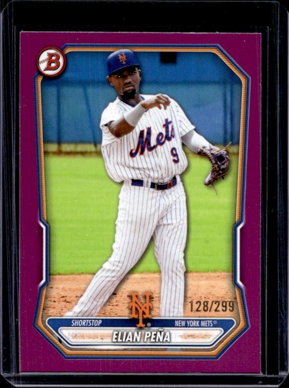 2026 Bowman Elian Pena Prospects Purple Border #/250 Mets