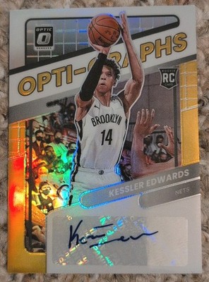 2021-22 Donruss Optic Opti-Graphs Auto Gold /10 Kessler Edwards (Rookie Card)