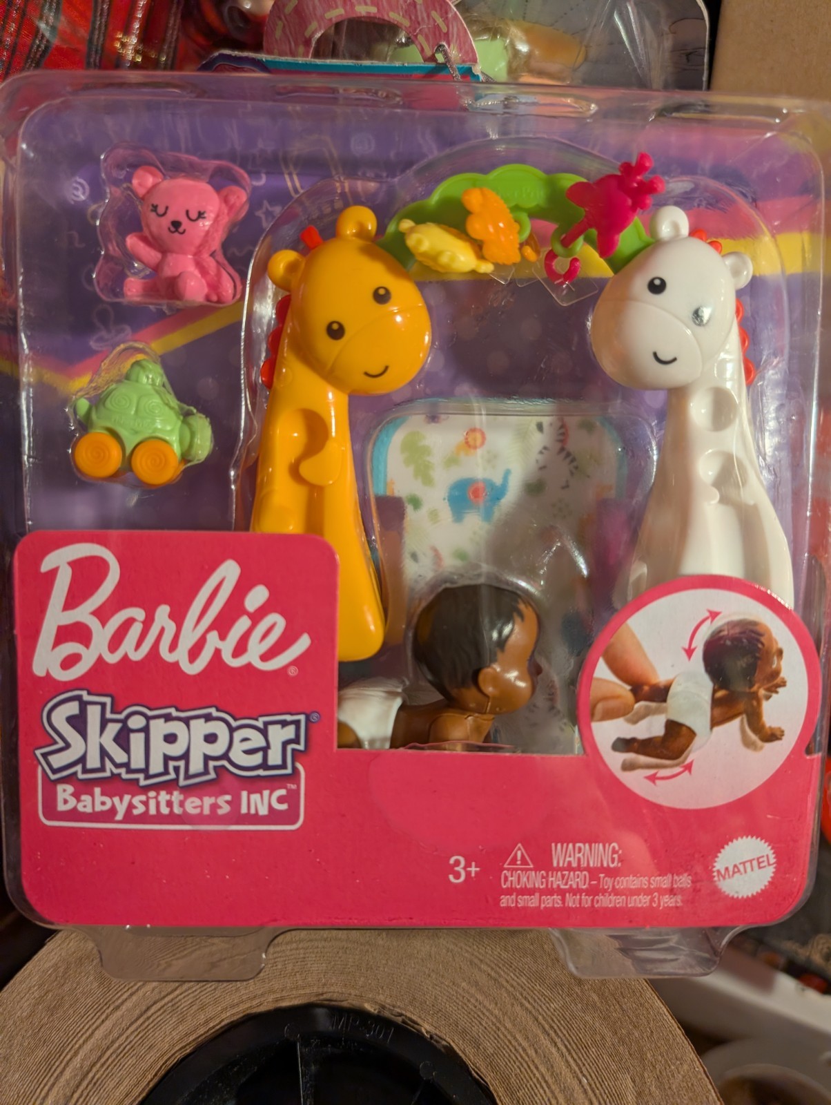 Barbie Skipper Babysitters Inc. Crawling Baby African American Playset HBP35