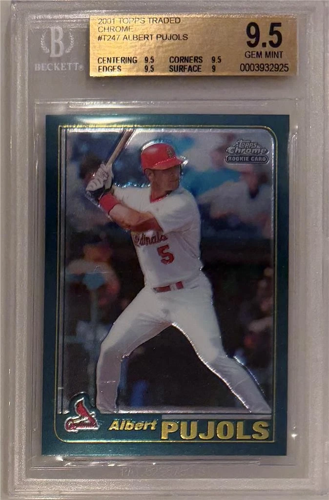 Topps Albert Pujols Grade 9.5 Baseball Sports Trading Cards