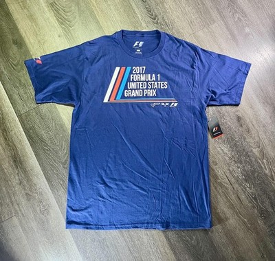 2017 Formula 1 United States Grand Prix Shirt Mens L Blue F1 Racing Tee