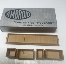 AMBROID HO SCALE PARTIAL NEW YORK CENTRAL NO 12 CONTAINER CAR KIT WOOD 1 OF 5000