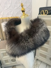 Saga Fox Fur Silver Fox Fur Wrap Shawl Collar
