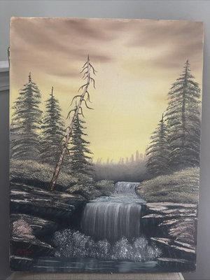 #ad #ad Vintage Northern Michigan Oil Painting 18x24 Canvas Grumbacher Wood Frame $84.00
