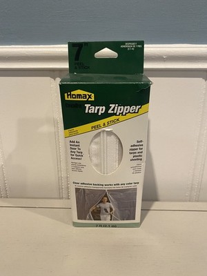 Homax 3142 Peel & Stick 7 Foot Tarp Zipper Door