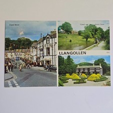 Llangollen Wales Postcard Castle Street Canal Horse Drawn Boat Gardens