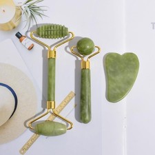 Jade Roller Face Massage Beauty Tool Facial Anti Ageing Therapy  XMAS GIFT UK