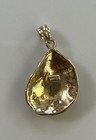 14k Yellow Gold Textured and Polished Oyster Shell Pendant Charm 3.68 Grams NICE — photo 4