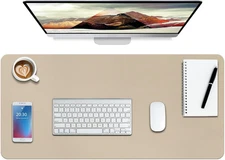 Leather Desk Pad Protector,Non-Slip Mouse Pad,Laptop Desk Pad,Office Mouse Mat,W