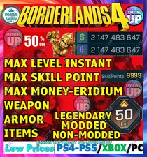 🔥BORDERLANDS 4✨WEAPONS & GEAR, ITEMS, ARMOR ✴️ GODMODE ✅PC-PS-XBOX✨LEVEL MAX