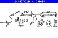 Bremsschlauch ATE 24.5157-0218.3 FüR Opel Astra Classic GTC Zafira Meriva A05 CC