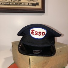 Vintage Collectible ESSO Service Gas Station Uniform Hat Cap Patch