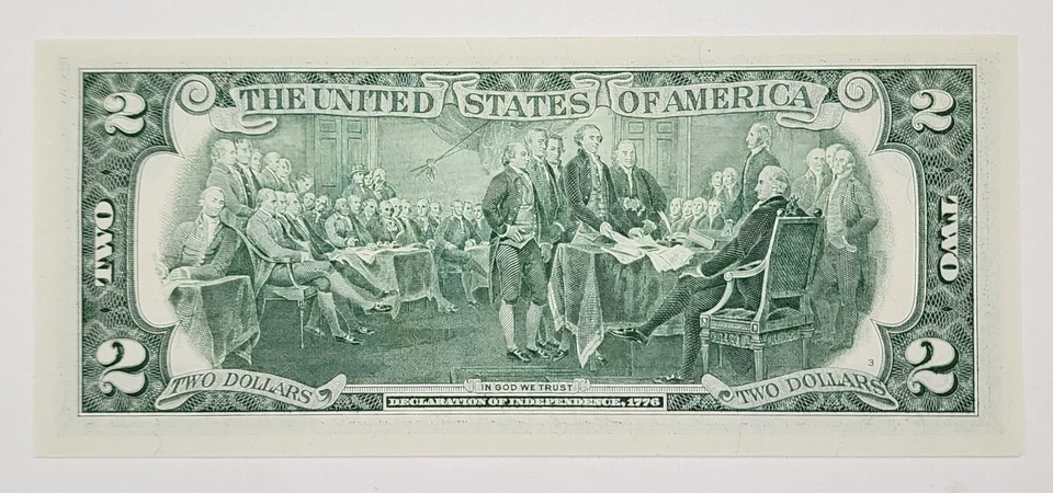 JUNE 23 2012 UNC $2 DOLLAR BILL ~06232012~ FANCY SERIAL # BIRTHDAY ANNIV NOTE - Image 3 of 3