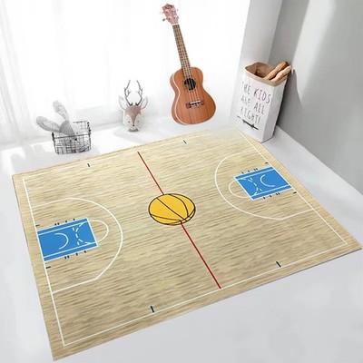 5'x6' Basketball Carpet is Suitable for Boys' Bedroom Non-Slip Sports mat Bas...