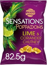 Walkers Sensations Lime & Coriander Chutney Sharing Poppadoms 82.5g