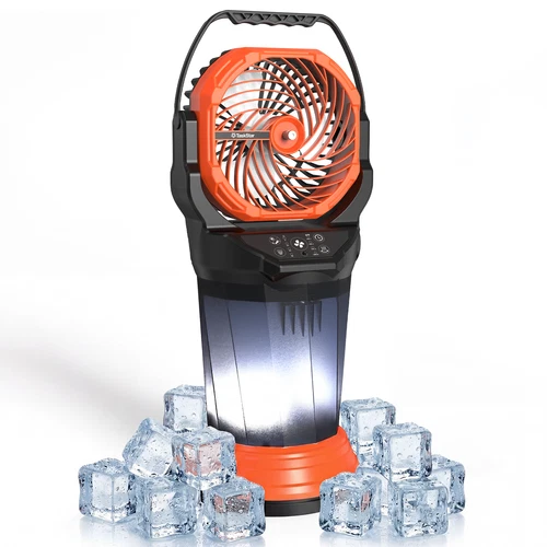 Misting Fan for Outside 33000mAh Rechargeable RGB Outdoor Cooling Fan Remote