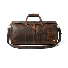 24 Full Grain Buffalo Leather Duffle Bag Trav...