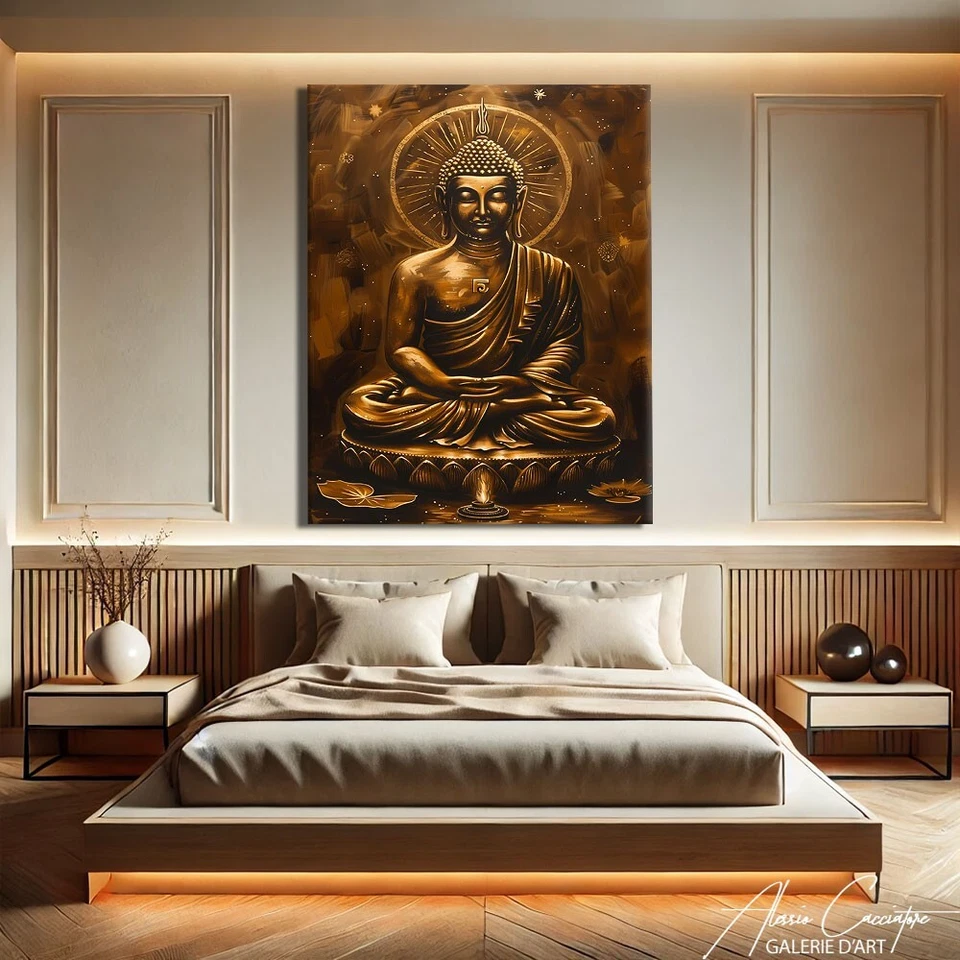 精神艺术印花佛墙艺术帆布框架瑜伽装饰禅宗印花 — 第 4/4 张图片