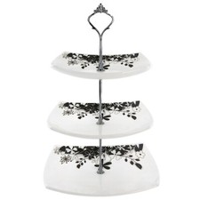 3 Tier Cake Stand Floral Afternoon Tea Party Wedding Plates Muffin Tableware