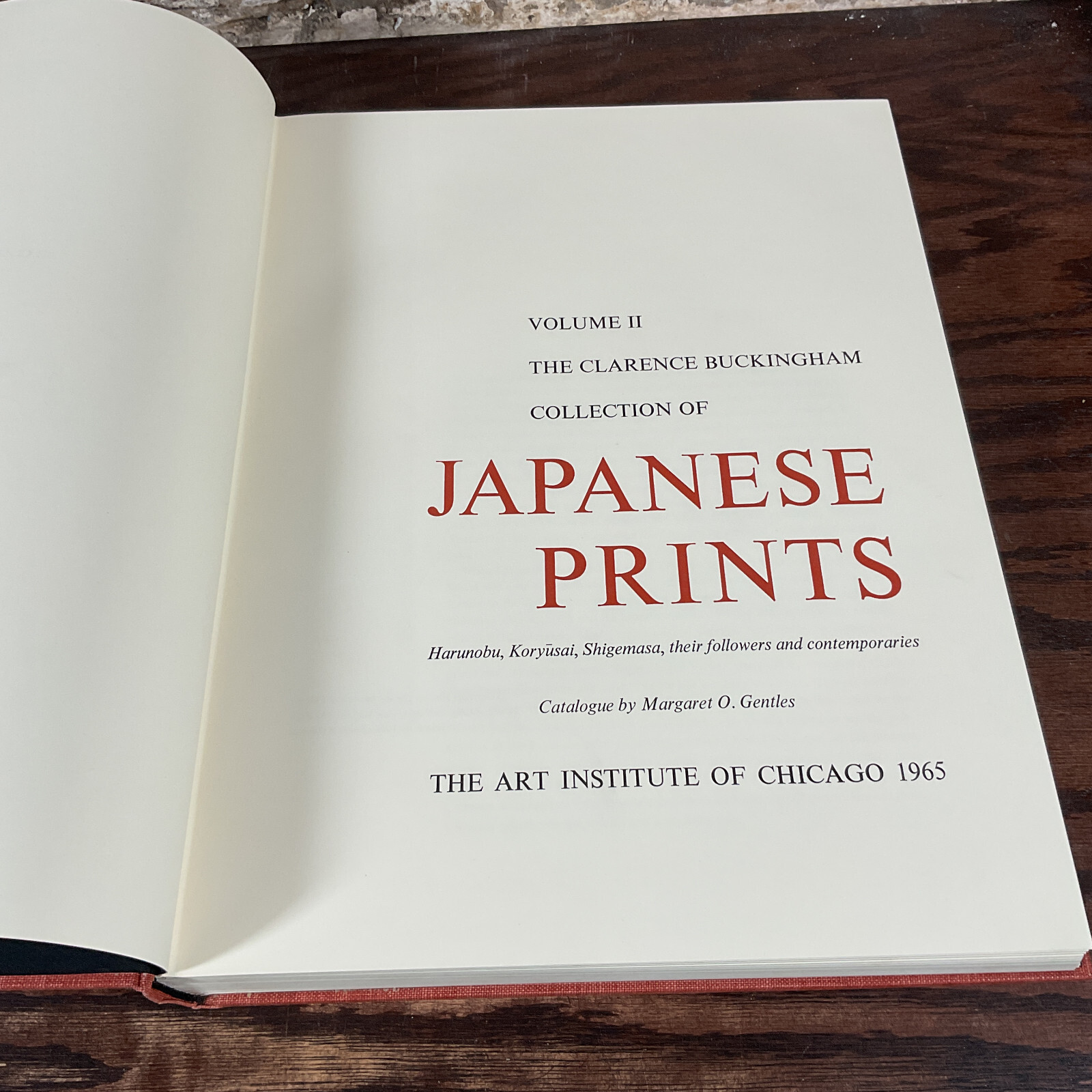 Clarence Buckingham Collection Of Japanese Prints Vol II By Gentles, Margaret