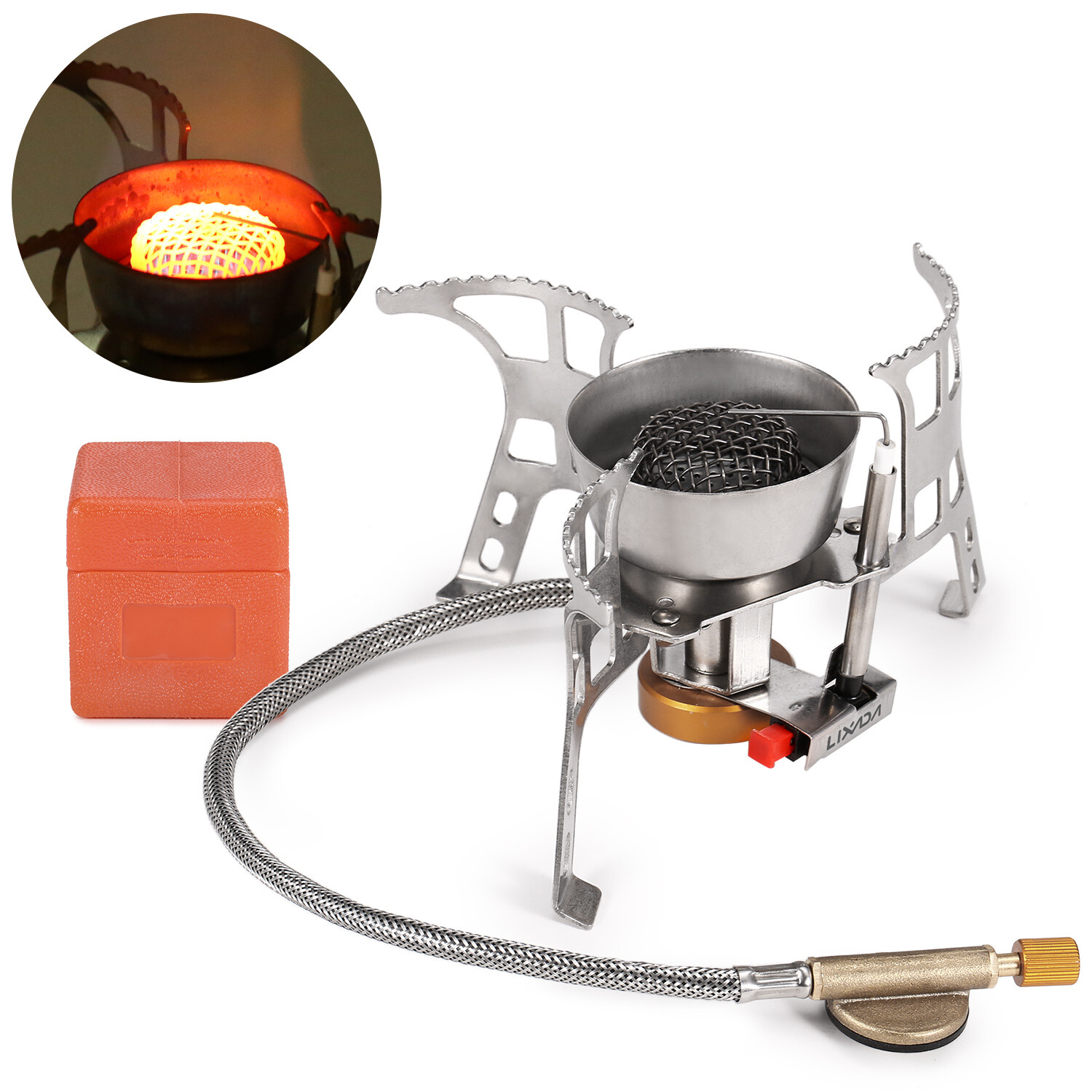 Foldable Outdoor Cooking Camping Gas Stove Windproof Piezo Ignition CSA  I8V3 | eBay