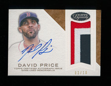 2016 Topps Dynasty DAVID PRICE #AP-DPR2 Patch AUTO Autograph /10