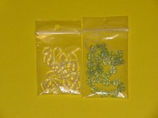 Vintage Czech Leaf Beads 10.5mm - 13.8mm Pressed Glass Variety Lot of 2 NOS