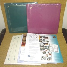 Creative Memories NEW 12x12 Purple  Green Album w/ 60 Pages 60 Page Protectors