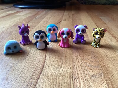 TY MINI BOO LOT-Speckles, Ice Cube, Squirt, Boom Boom, Waddles, Austin, Amethyst