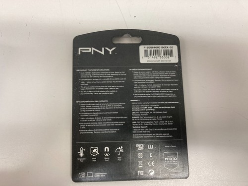 PNY Elite-X microSDXC 64GB Flash Card 100MB/S - Picture 2 of 2