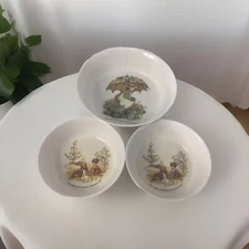 Holly Hobbie American Greeting Corps Set Of (3) Oneida Deluxe Bowl *Read*