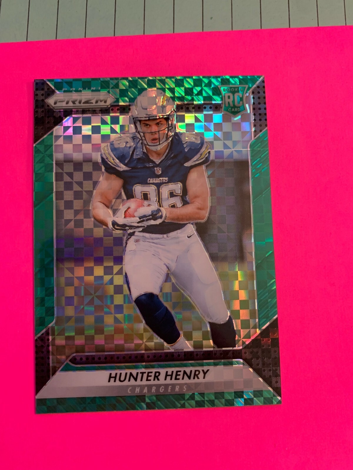 2016 PANINI PRIZM HUNTER HENRY ROOKIE PRIZM GREEN 33/49 PRIZM ~ #262 PRIZM