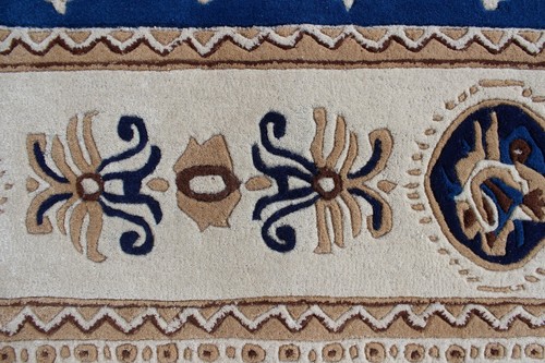 Parisian Hand-Tufted Natural Wool And Silk Area Rug 4x6Oushak Living Room Carpet - Picture 117 of 264