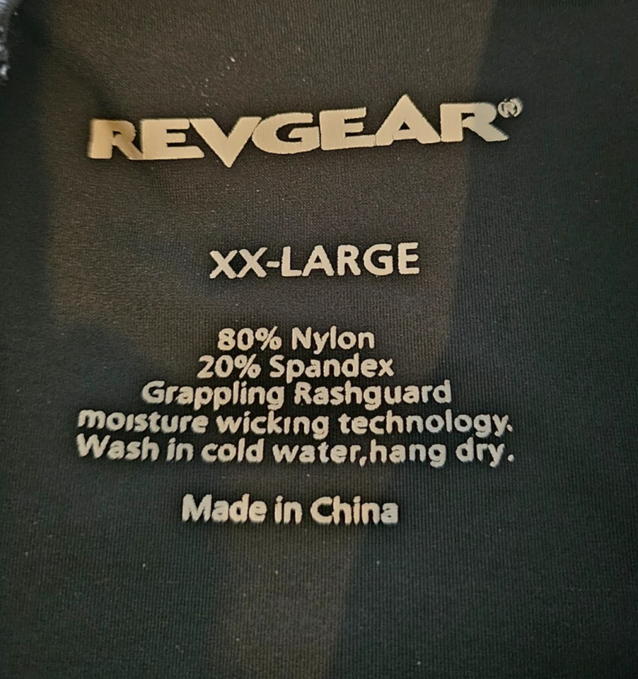 REVGEAR STEALTH HYBRID SHIRT SIZE XXL BLACK GRAPPING RASHGUARD - Image 3 of 4