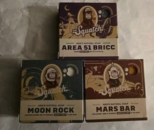 3 Dr. Squatch Limited Edition Bars 100% Natural Soap Area 51 + Moon Rock + Mars