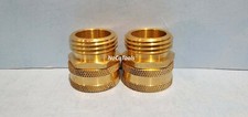 Brass Garden Hose Swivel Fitting 3/4" Inch Female GHT 3/4" Inch Male GHT 2 Pack
