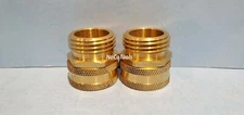 Brass Garden Hose Swivel Fitting 3/4" Inch Female GHT  3/4" Inch Male GHT 2 Pack