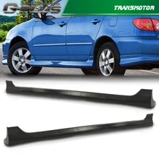 2PCS Fit For 2003-2008 Toyota Corolla S Style Add-on Side Skirts Body Kit