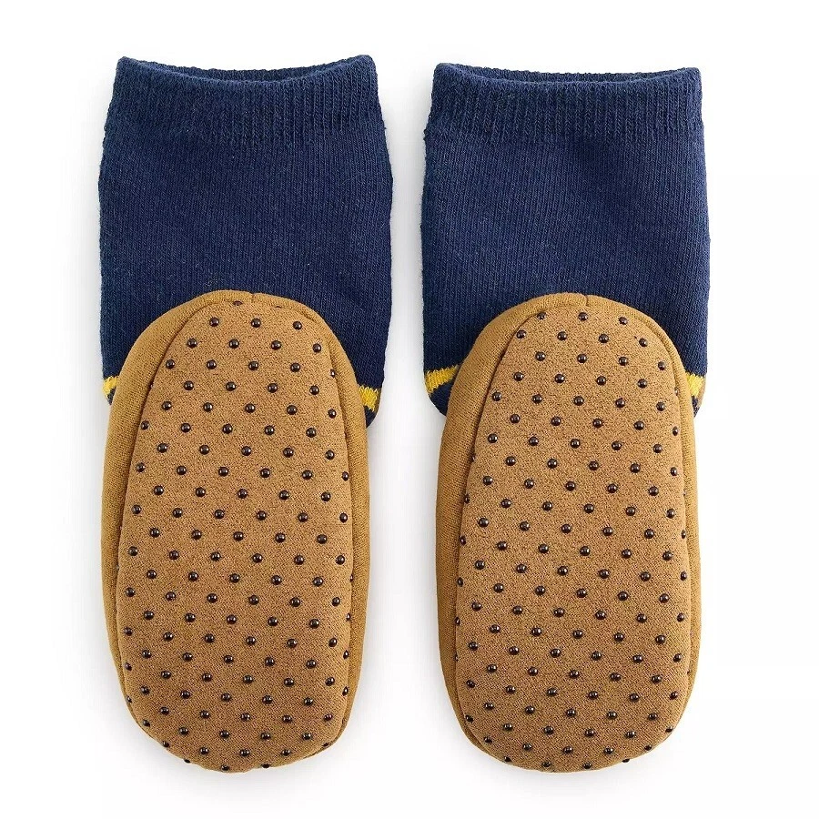 Jumping Beans Bear Slipper Socks Slippers Toddler Boy 2T-4T Shoe Size 7-10 - Image 2 of 2